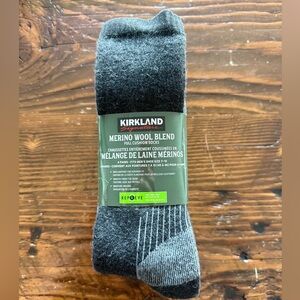 Kirkland Signature Men's Merino Wool Blend Full Cushion Socks Men’s Size 7-13